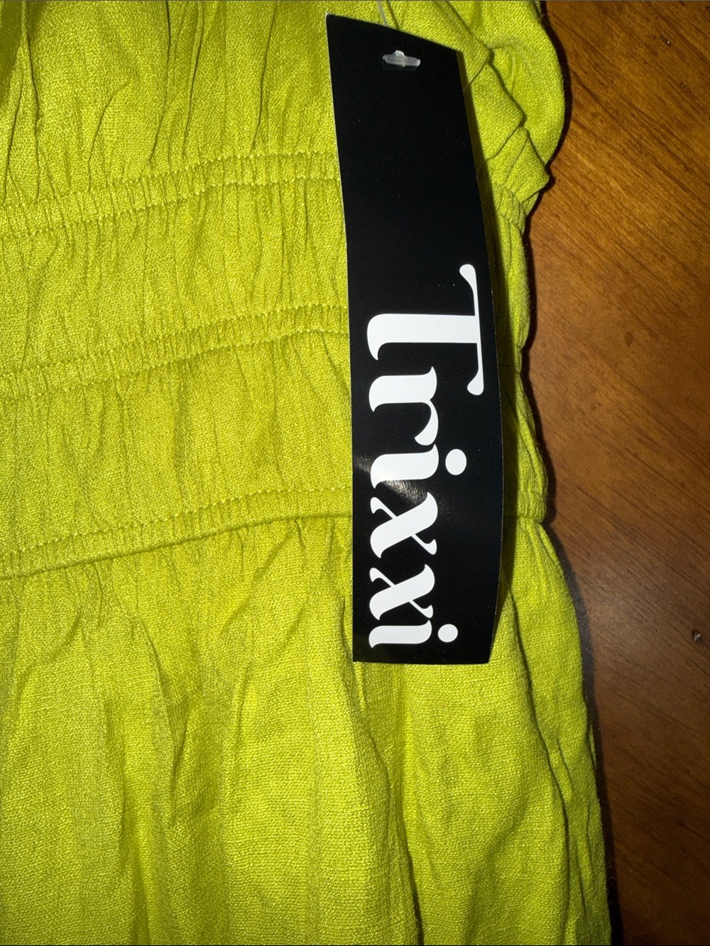 Trixxi Neon Lime Tiered Mini Dress - Picture 4 of 6
